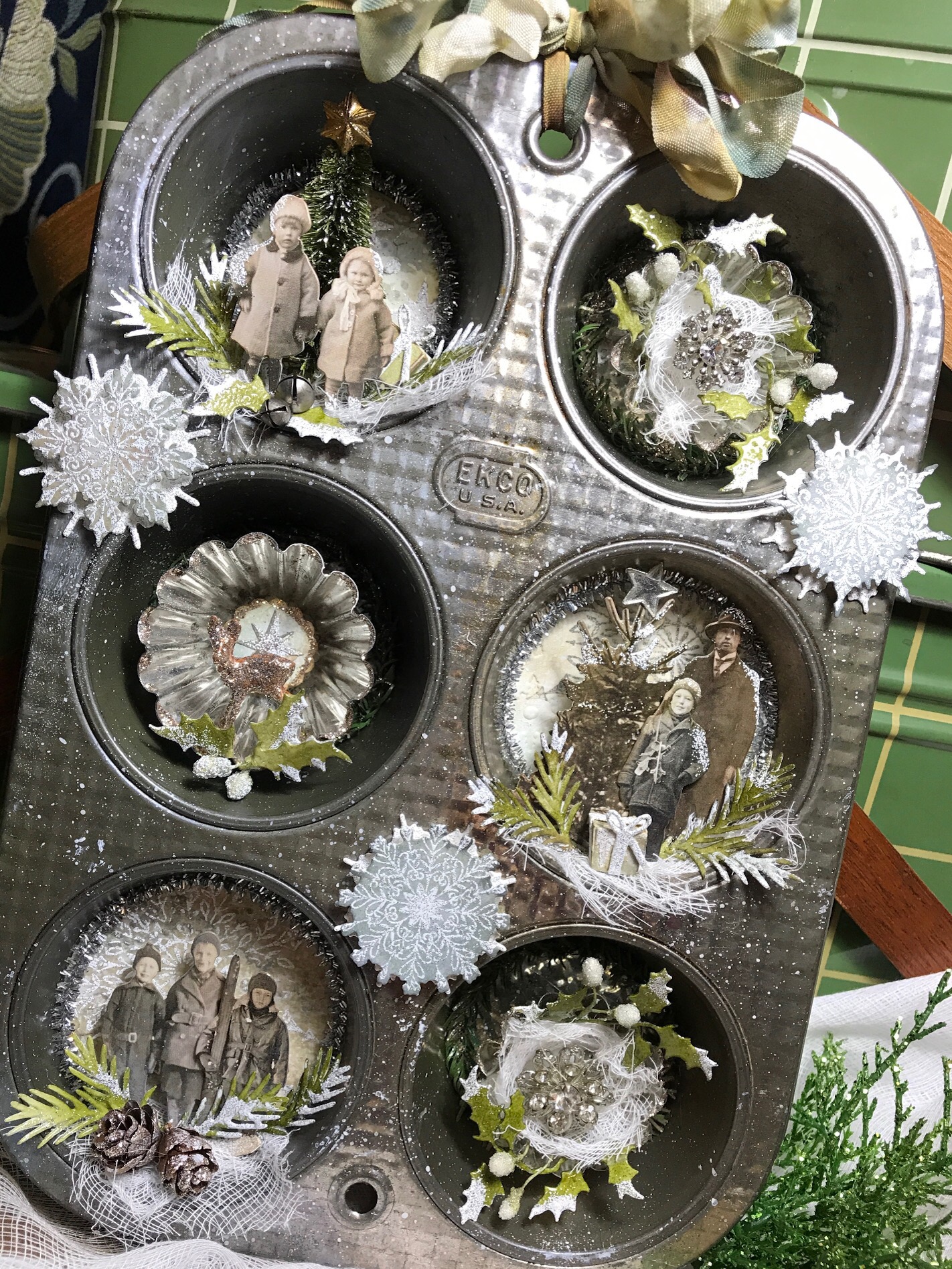 A Christmas Muffin Tin Vignette