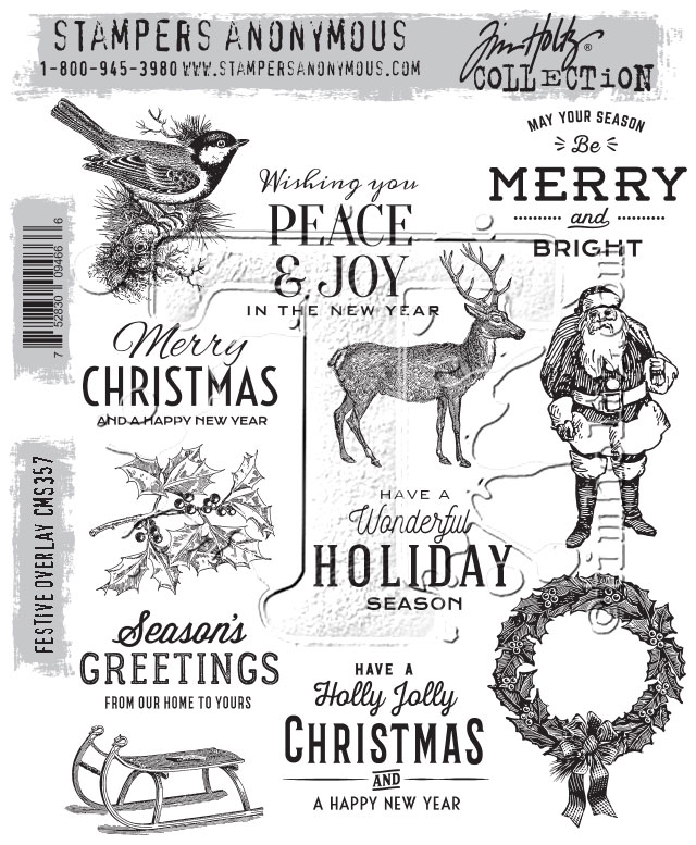 Tim Holtz STAMPERS ANONYMOUS Christmas 2023 Release - FESTIVE