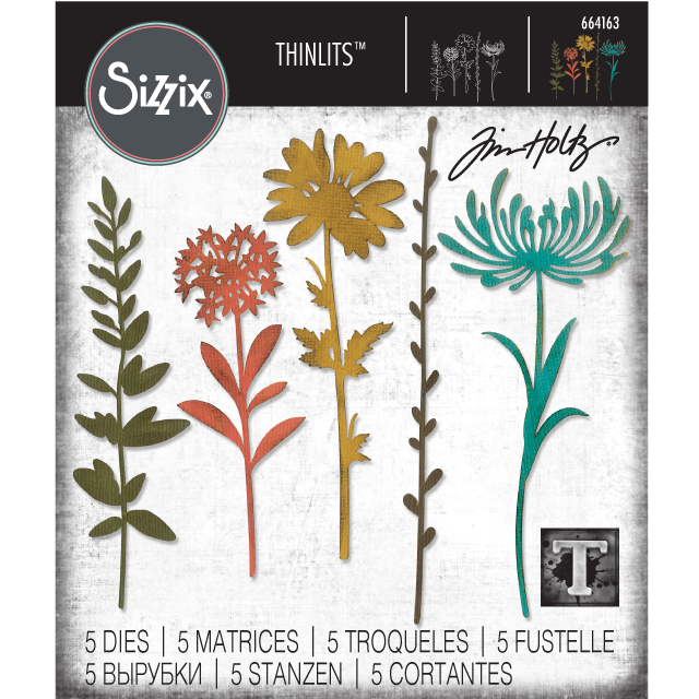 Sizix 7DIES / TIM HOLTZ  WILD FLOWERS 草花