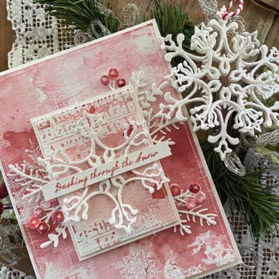 a stunning snowflake.. card and ornament